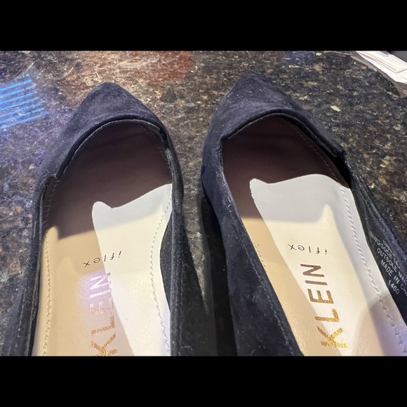 Anne Klein iflex suede shoe with suede leopard heel 6.5m - Picture 6 of 6